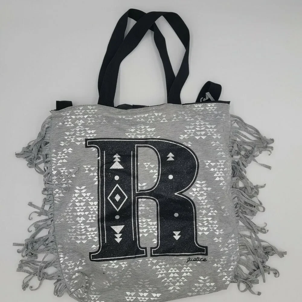 Justice Silver Black Initial 